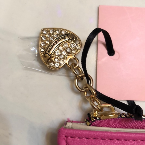 Juicy Couture Juicy Pink Upgrade U L-Zip Faux Leather Card Case NWT - Picture 5 of 16